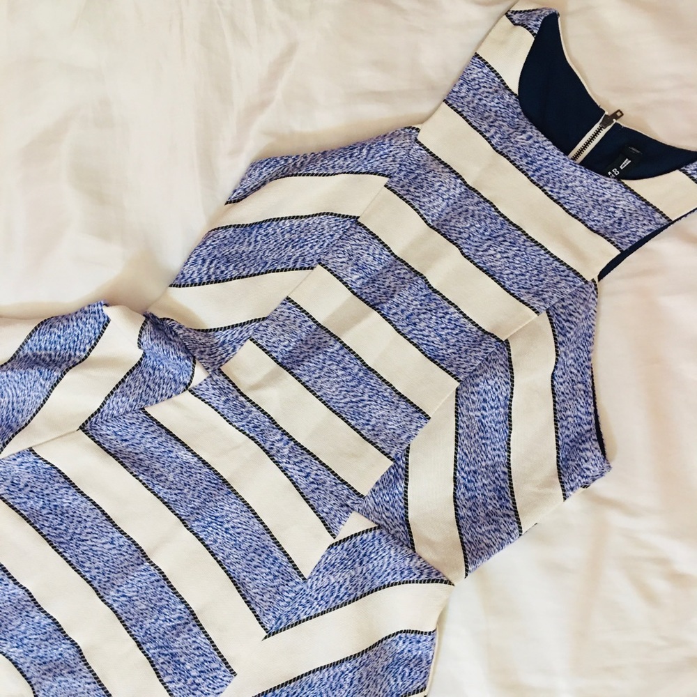 lord & taylor blue halter dress